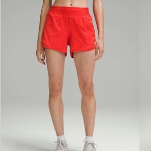 lululemon athletica High-Rise Running Shorts in Hot Orange